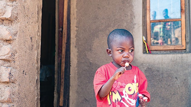 Chigonjetso Saidi, 3, was one of the first Malawian babies treated with Rice’s CPAP. Photo By Brandon Martin