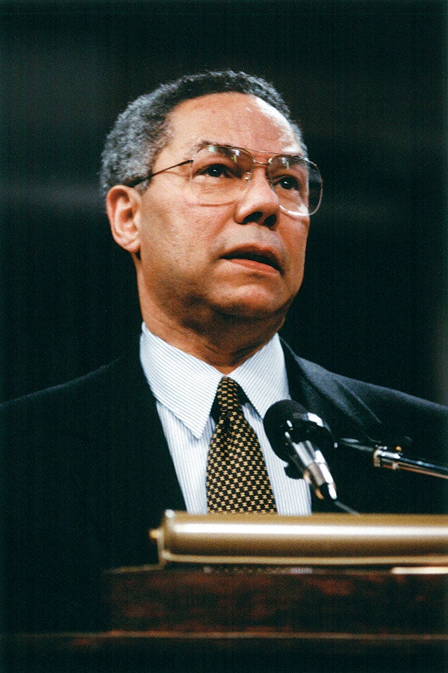 Gen. Colin Powell, the former chairman of the Joint Chiefs of Staff who became secretary of state, was honored in 1995 with a Distinguished Public Service Award.