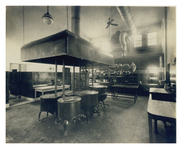 The Rice Institute East Hall Kitchen circa 1913. Courtesy of Fondren Library, Woodson Research Center