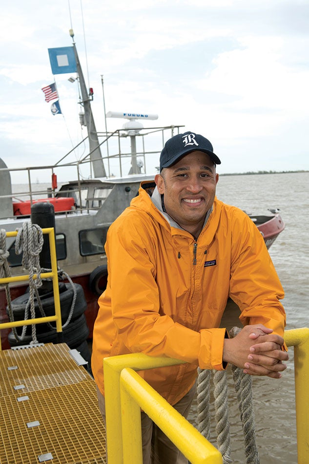 Mississippi River pilot Chris Blanche. Photo by Tommy LaVergne