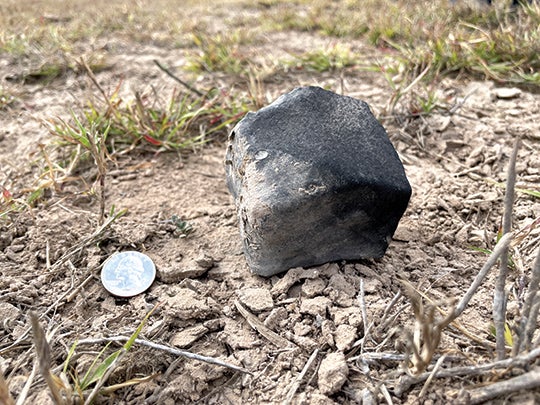 The third stone (756 grams), found Sunday, Feb. 18.