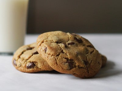 A photograph of chocolate chip cookies by Alese Pickering