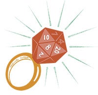 Dungeons and Dragons dice ring