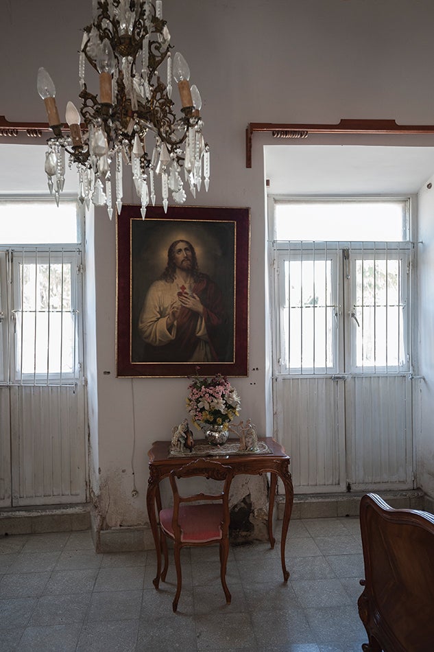 An interior view of the house.