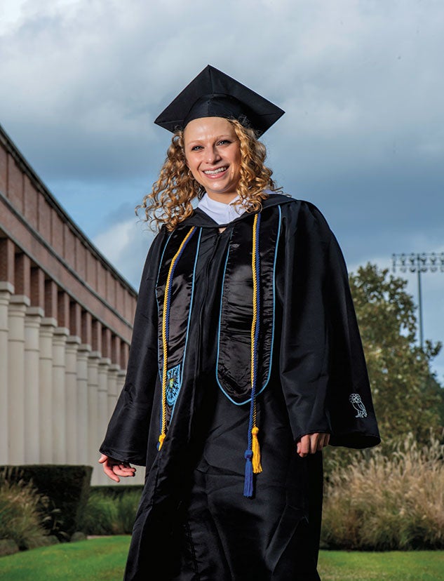 December graduate Samantha Cain. Photo by Tommy LaVergne