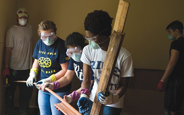 Rice students help with home repairs after Harvey
