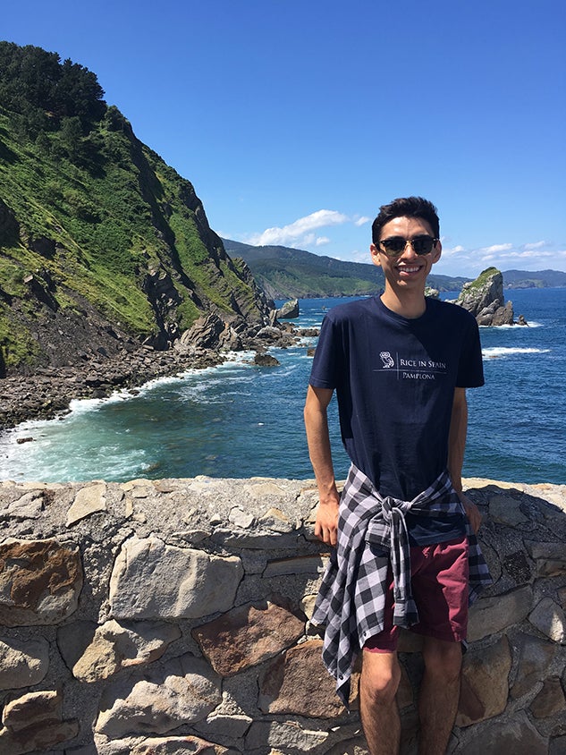 The breathtaking geography—the green mountains dropping into the turquoise bay—welcomes visitors crossing the bridge to San Juan de Gaztelugatxe, an islet on the Basque Country coast.