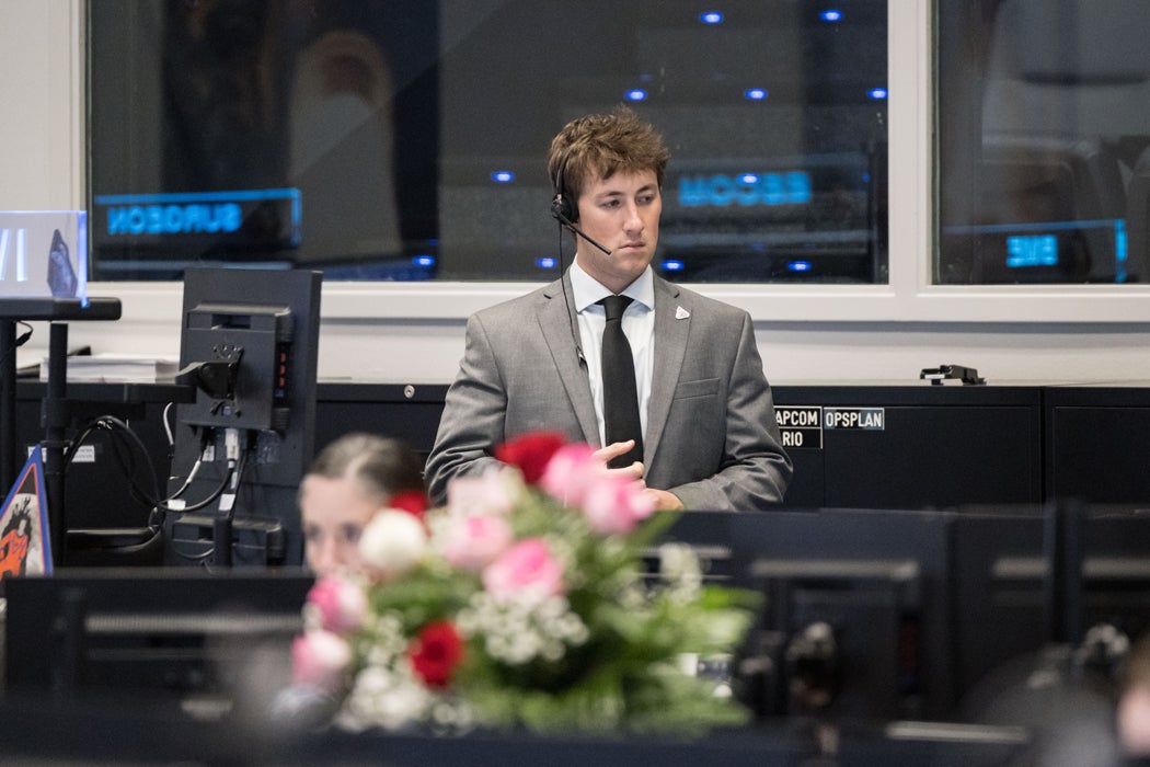 Photo of Wyeth McKinley in mission control