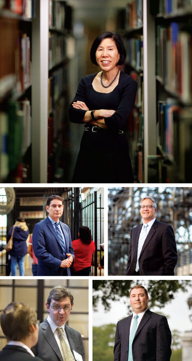 The Baker Institute’s resident scholars and fellows, and their areas of expertise, include Vivian Ho (health care policy), Ken Medlock (energy studies), Mark Jones (political science), Kristian Coates Ulrichsen (Middle East) and Tony Payan (U.S.–Mexico border).