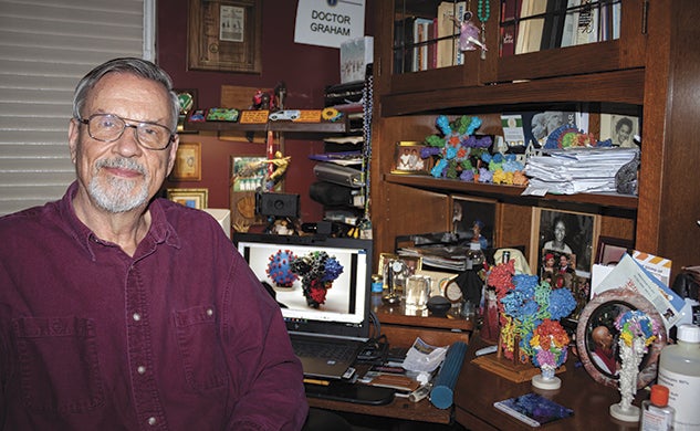 Graham pictured in his home office in November, 2020