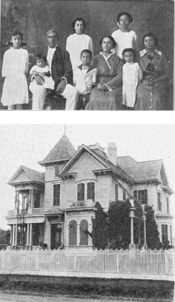 H.J. Broyles and family / The Broyles family residence on San Felipe Road