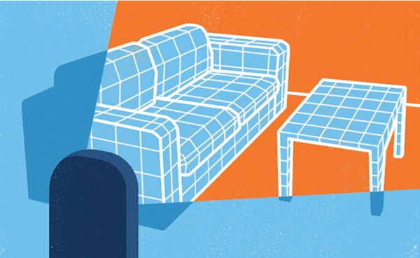 Lidar Technology: The system includes a lidar scanner mounted on a tripod that maps a room’s layout, including the furniture, at different heights.