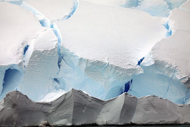 The crevassed edge of the Thwaites Glacier ice sheet