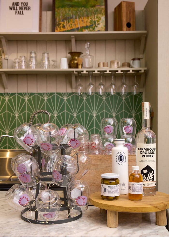 Photo of natural wine products at Flask & Field