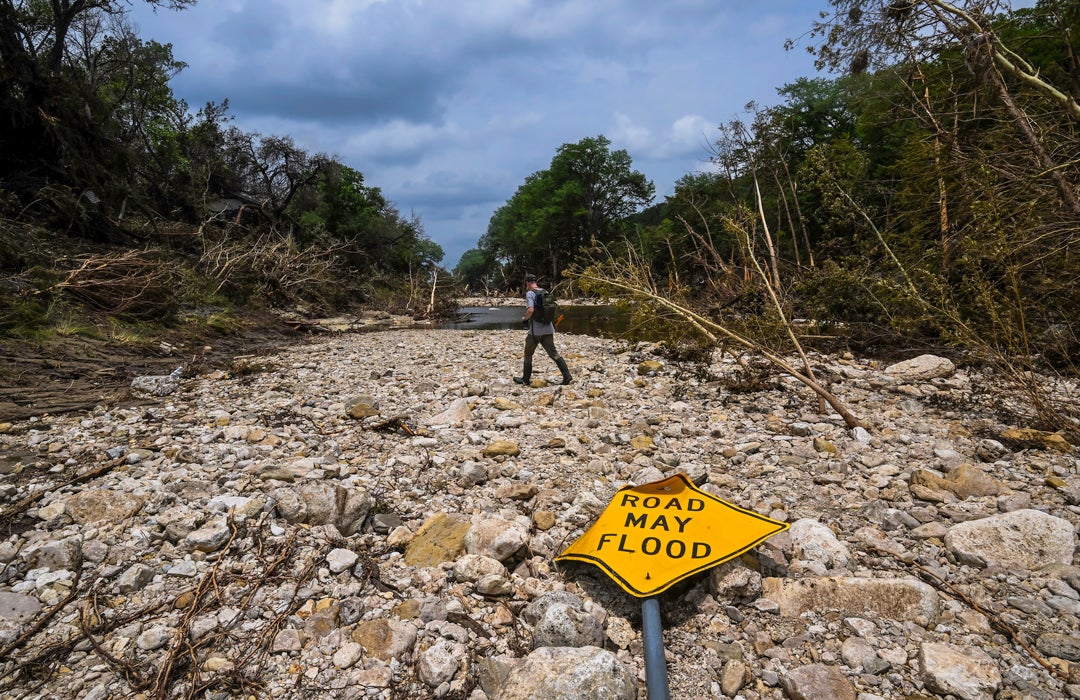 Photo of the Guadalupe River after the catastrophic summer flood in 2025
