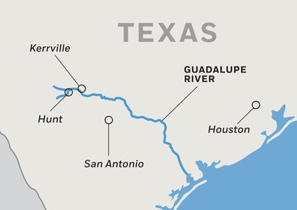 Map of the Guadalupe River