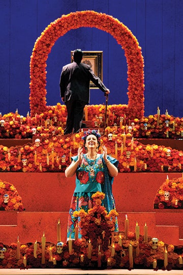 A scene from Frank’s first opera, “El último sueño de Frida y Diego,” which premiered at the San Francisco Opera in June 2023