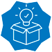 Lightbulb emerging from box icon representing Innovations Fellow Founder