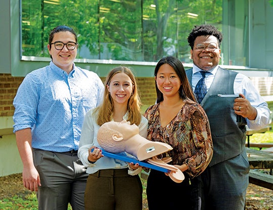 From left: Reed Corum, Rebecca Franklin, Victoria Kong and David Ikejiani