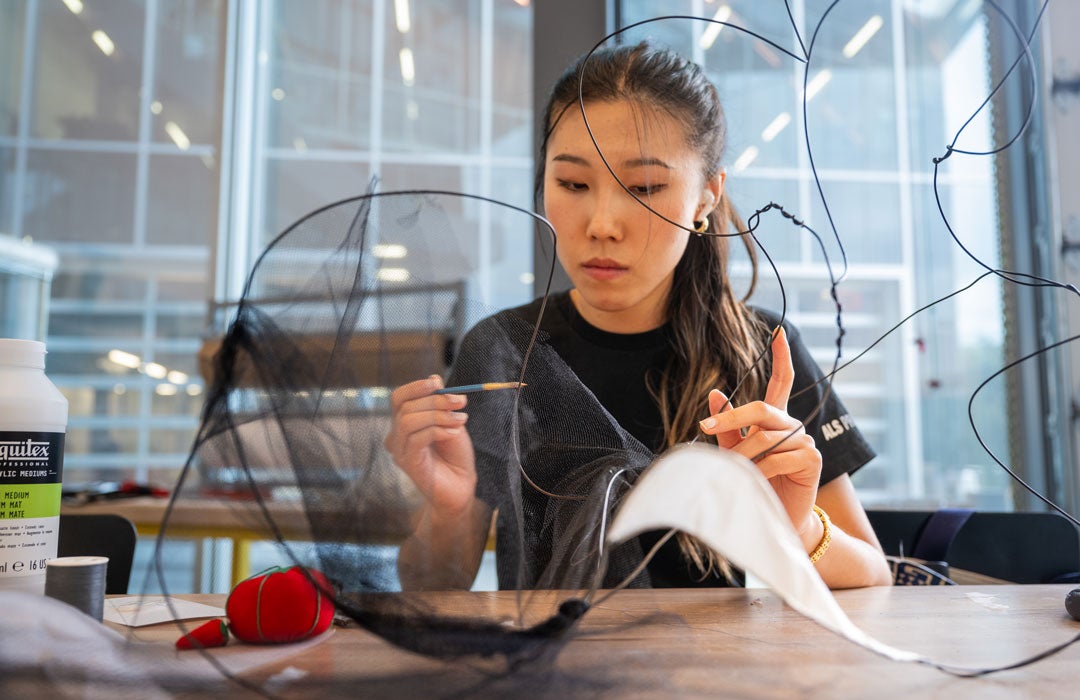 Photo of class in session at Sarofim Hall
