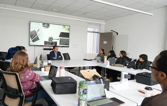 Photo of Marc Howard during a visit to Rice University.