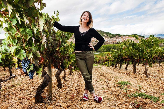 Dorrie Brueggemann in a vineyard - Photo by Markel Redondo