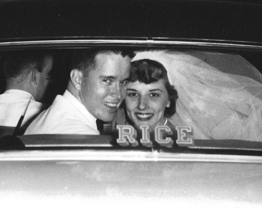 Burt and DeeDee McMurtry on their wedding day