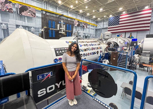 Photo of Ankhi Banerjee at NASA’s Johnson Space Center