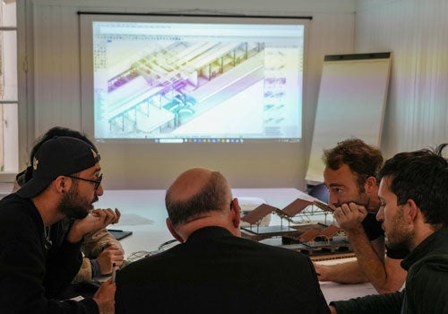 Photo of class in session at Rice School of Architecture