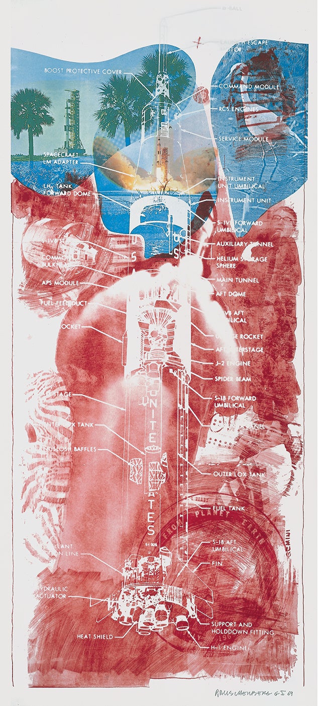 Robert Rauschenberg, “Sky Garden (Stoned Moon)” (1969) © Robert Rauschenberg Foundation and Gemini G.E.L.