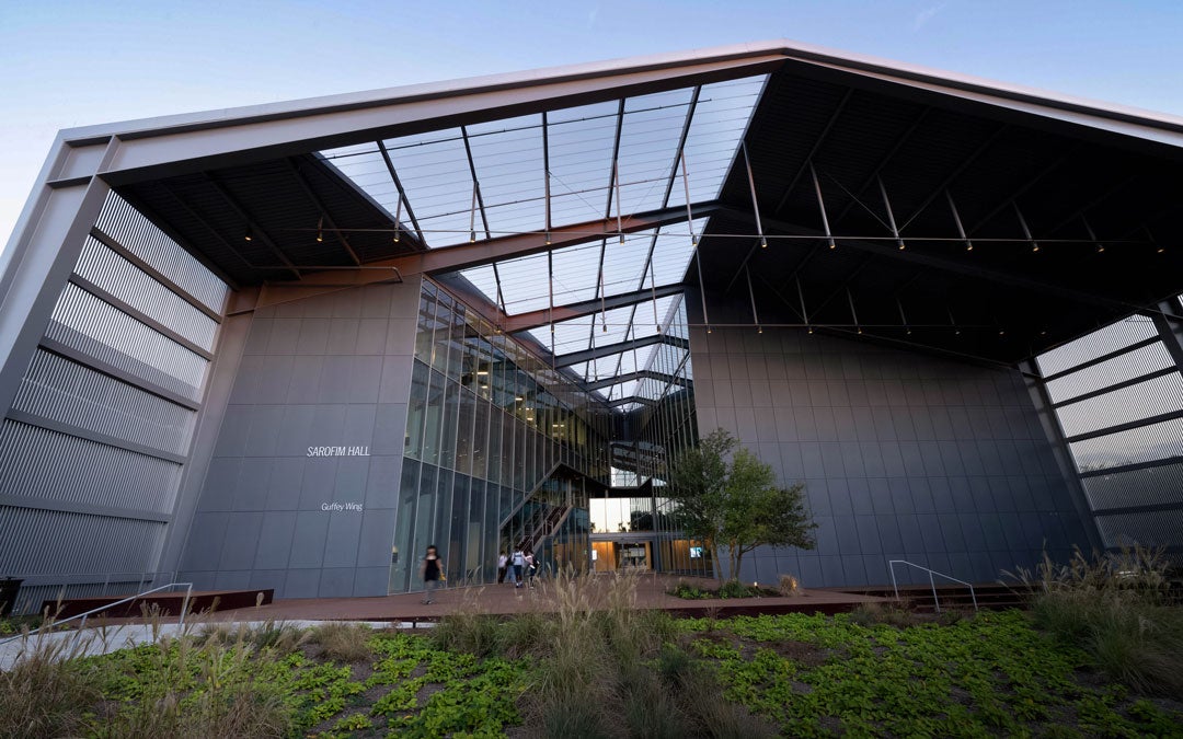 Photo of the new Sarofim Hall building