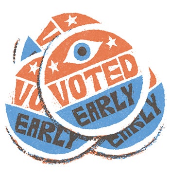 "I Voted Early" sticker