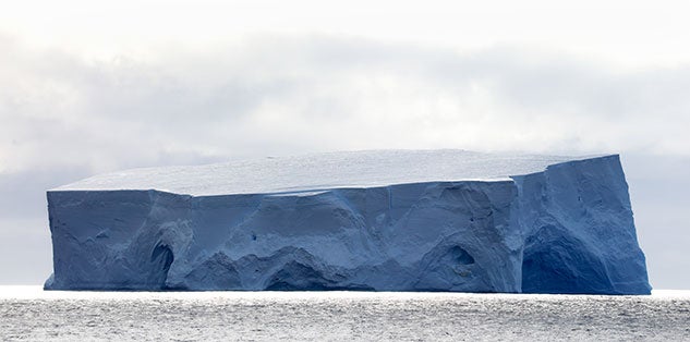 This mesa-like block is the first of many icebergs photographed by Welzenbach during the two-month expedition.