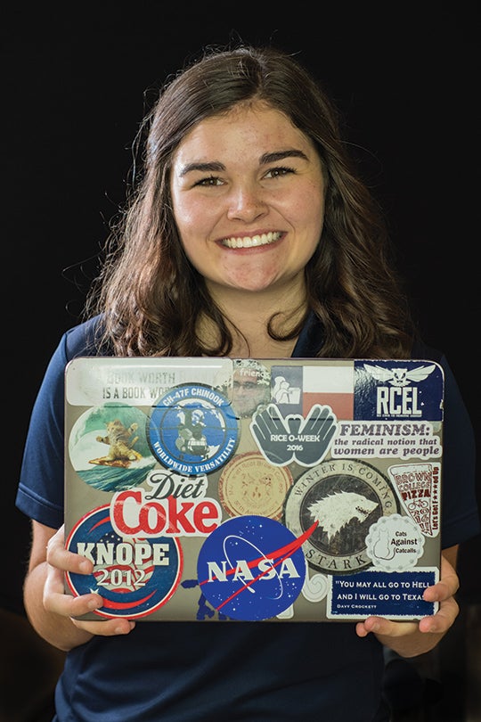  “Every sticker represents a piece of my identity.” Elizabeth Goodnight Senior Brown College 