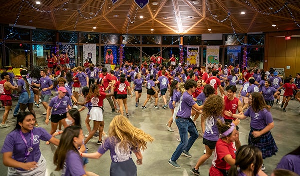McMurtry students dance in the commons
