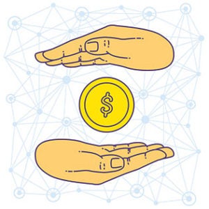 Saving money illustration