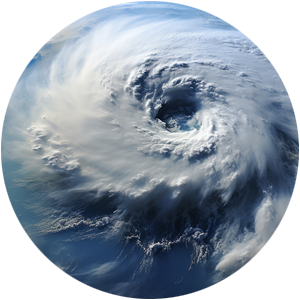 Satellite photo of massive hurricane