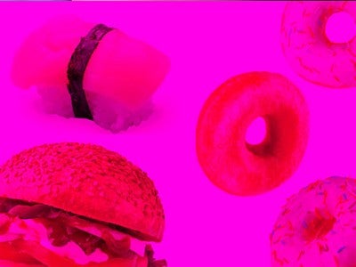 Fast food colored pink
