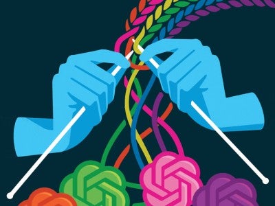 Illustration depicting creative use of ChatGPT