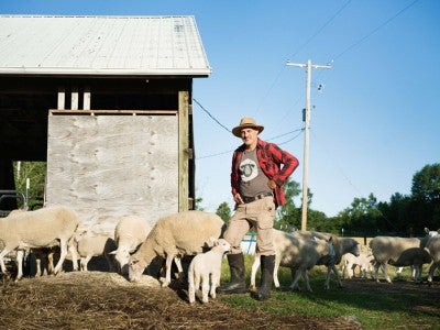 Frederi Viens at his farm