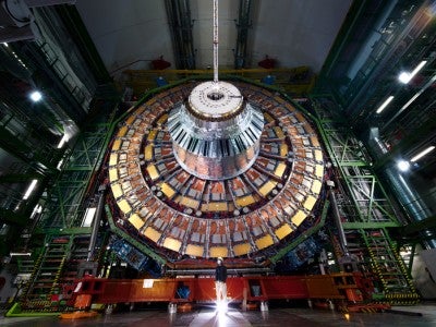 Photo of the CMS detector