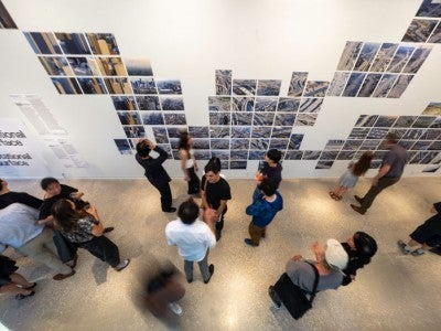 Photo of an exhibit at William T. Cannady Hall's gallery space