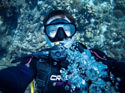 Photo of Rusty scuba diving