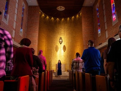 Interior photo of the Rice Chapel 